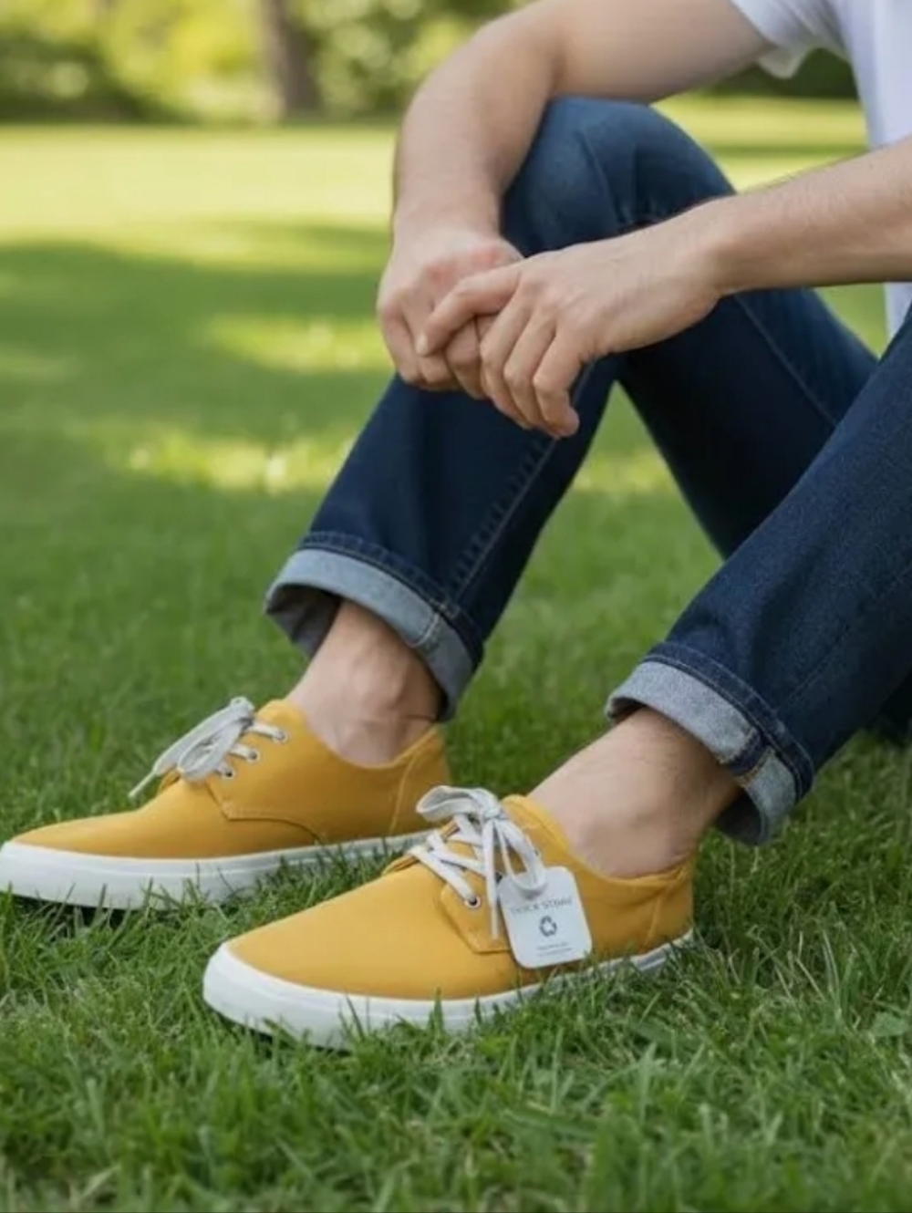 Sun + Stone NWOT Men's Casual Lace-Up Canvas Sneakers